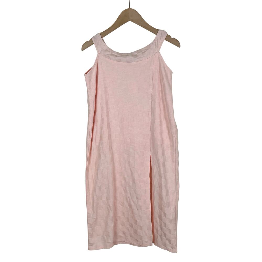 NWT Urban Outfitters Light Pink Checked High Neck Mini Dress Size Small